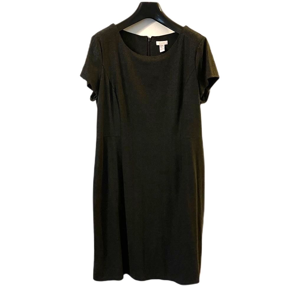 Chico's gray snakeskin print dress